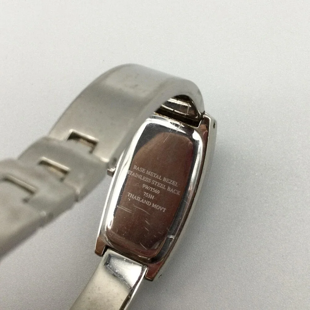 Nine West Womens Watch 19mm Silver Tone Stainless Steel Blue MOP New Battery